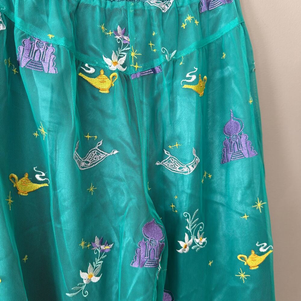Hanna Andersson Disney Jasmine Tulle Embroidered Harem Pants Princess Aladdin Lg - Picture 6 of 16